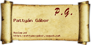 Pattyán Gábor névjegykártya