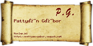 Pattyán Gábor névjegykártya